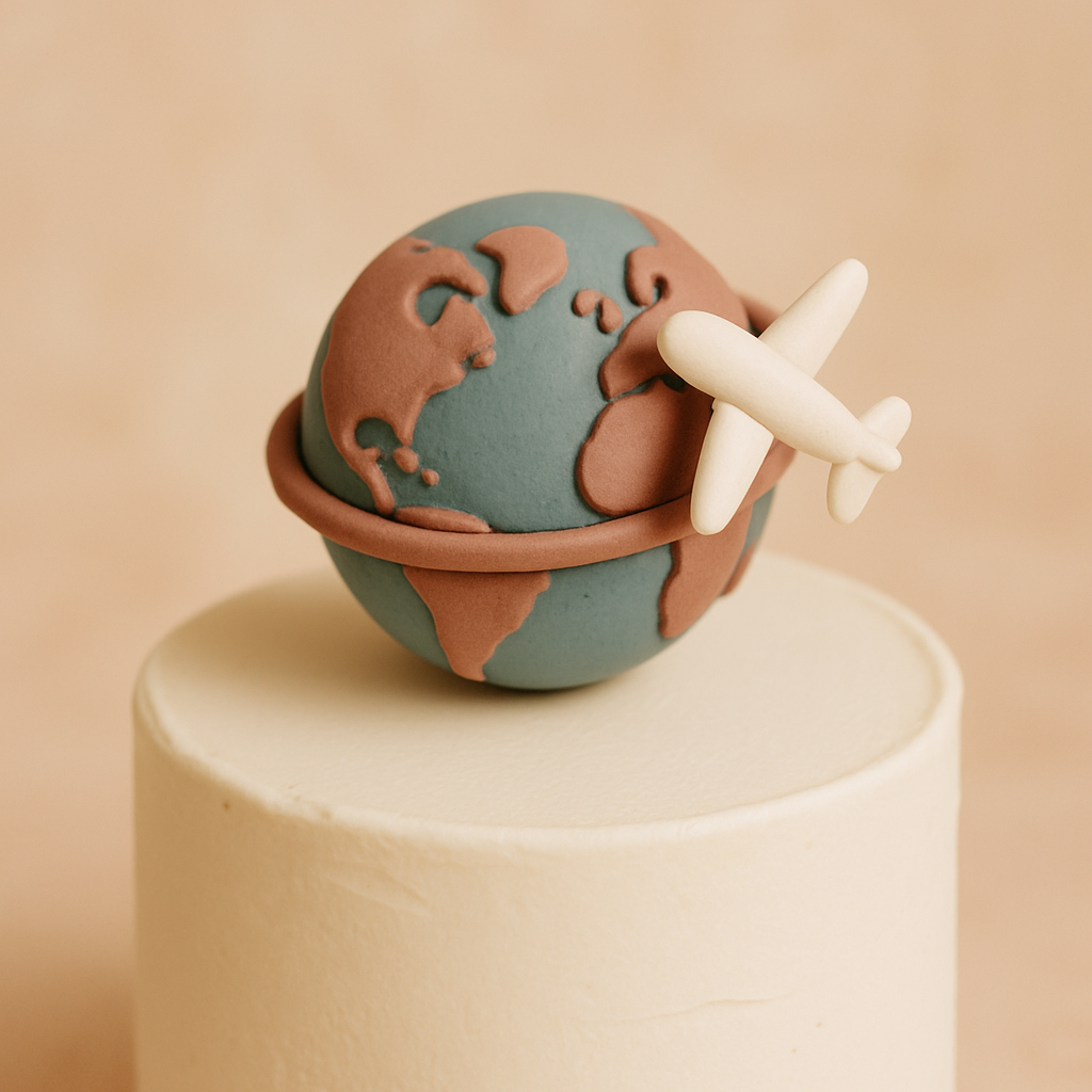 Travel-Themed Cake Toppers for the Wanderlust Couple