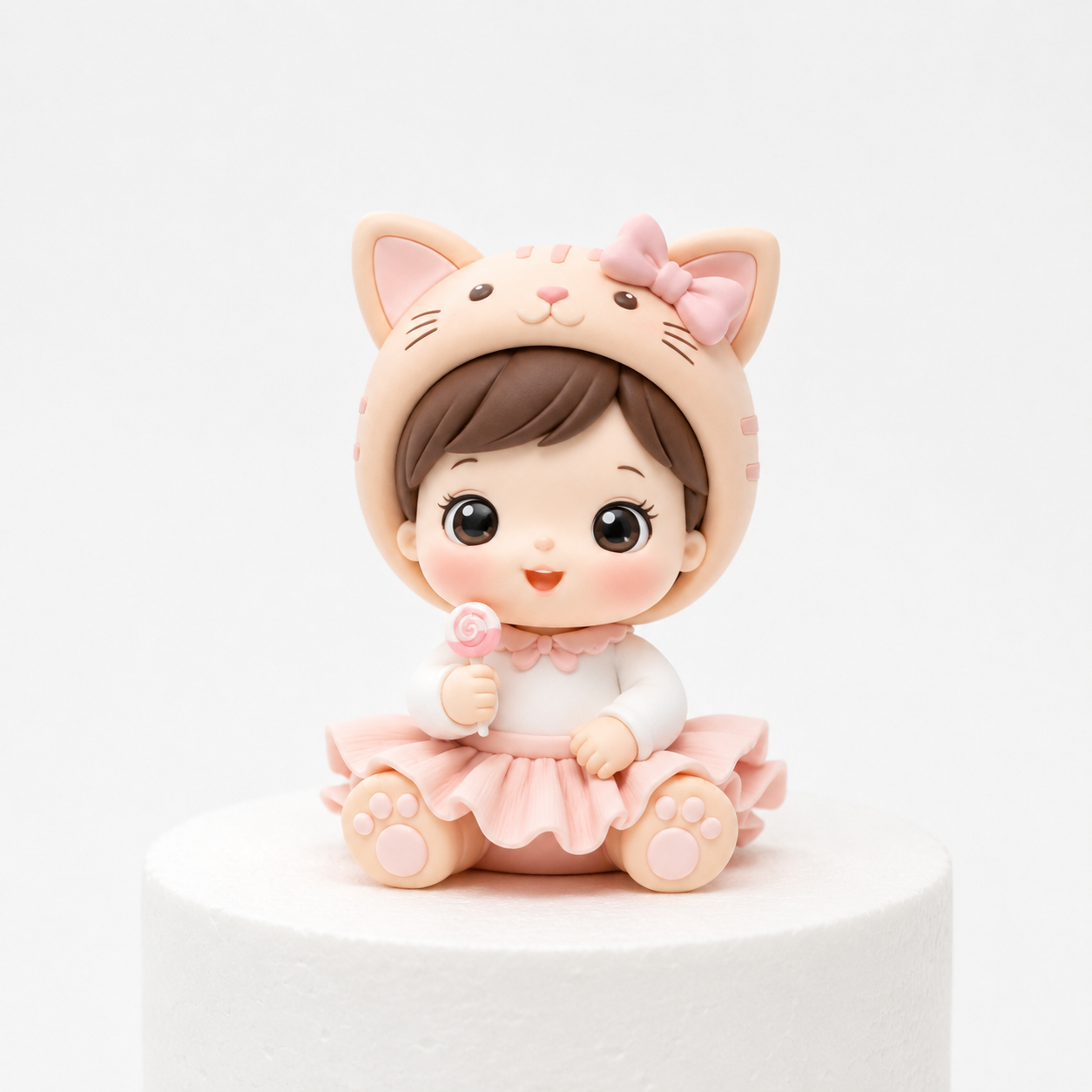Kitten Girl Lollipop Topper