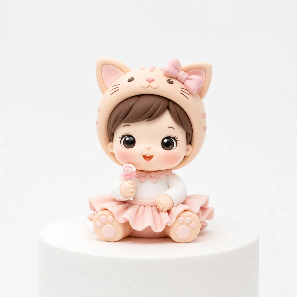 Kitten Girl Lollipop Topper