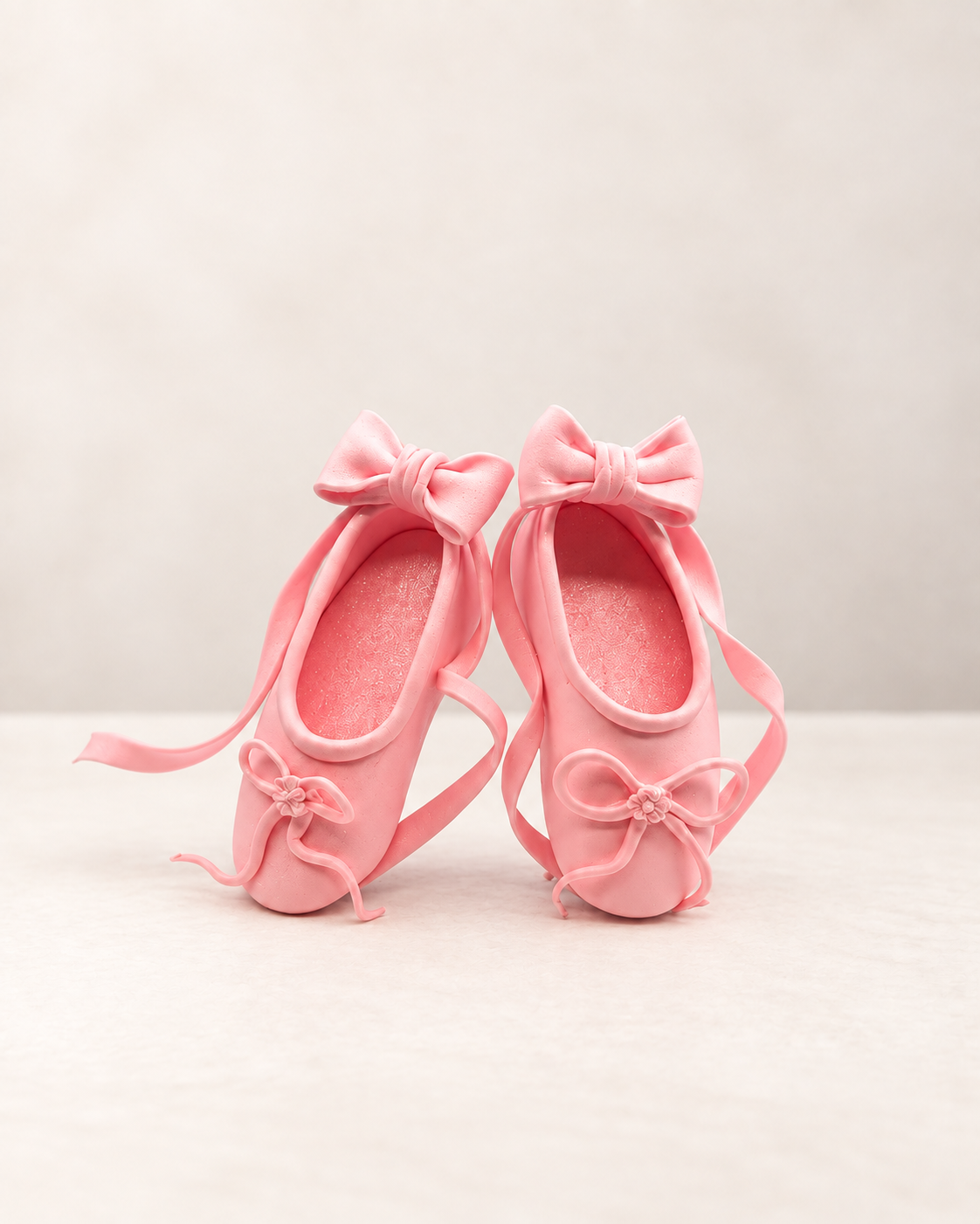 Ballet Shoes Figurine Handmade Clay Cake Topper