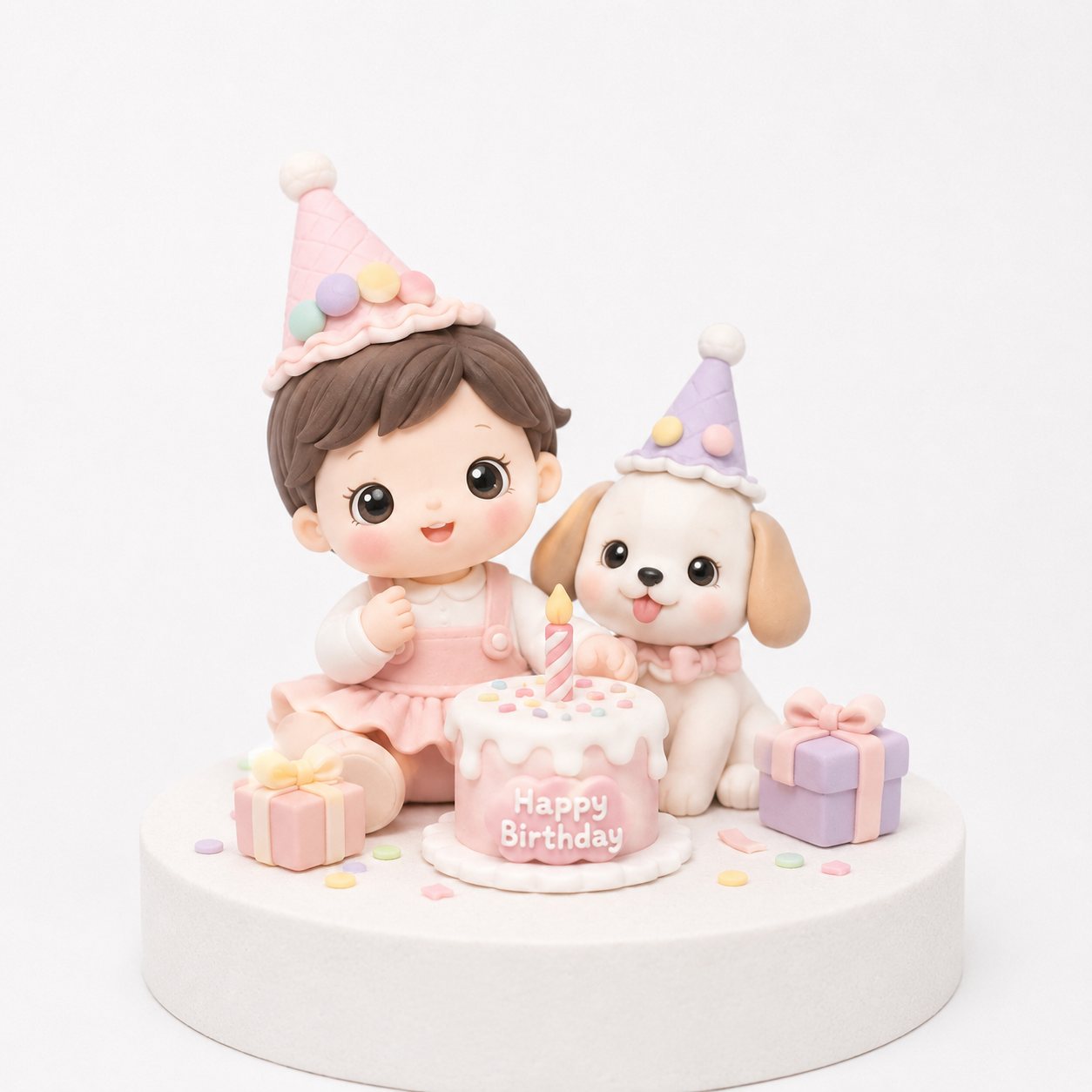 Birthday Girl & Puppy Topper