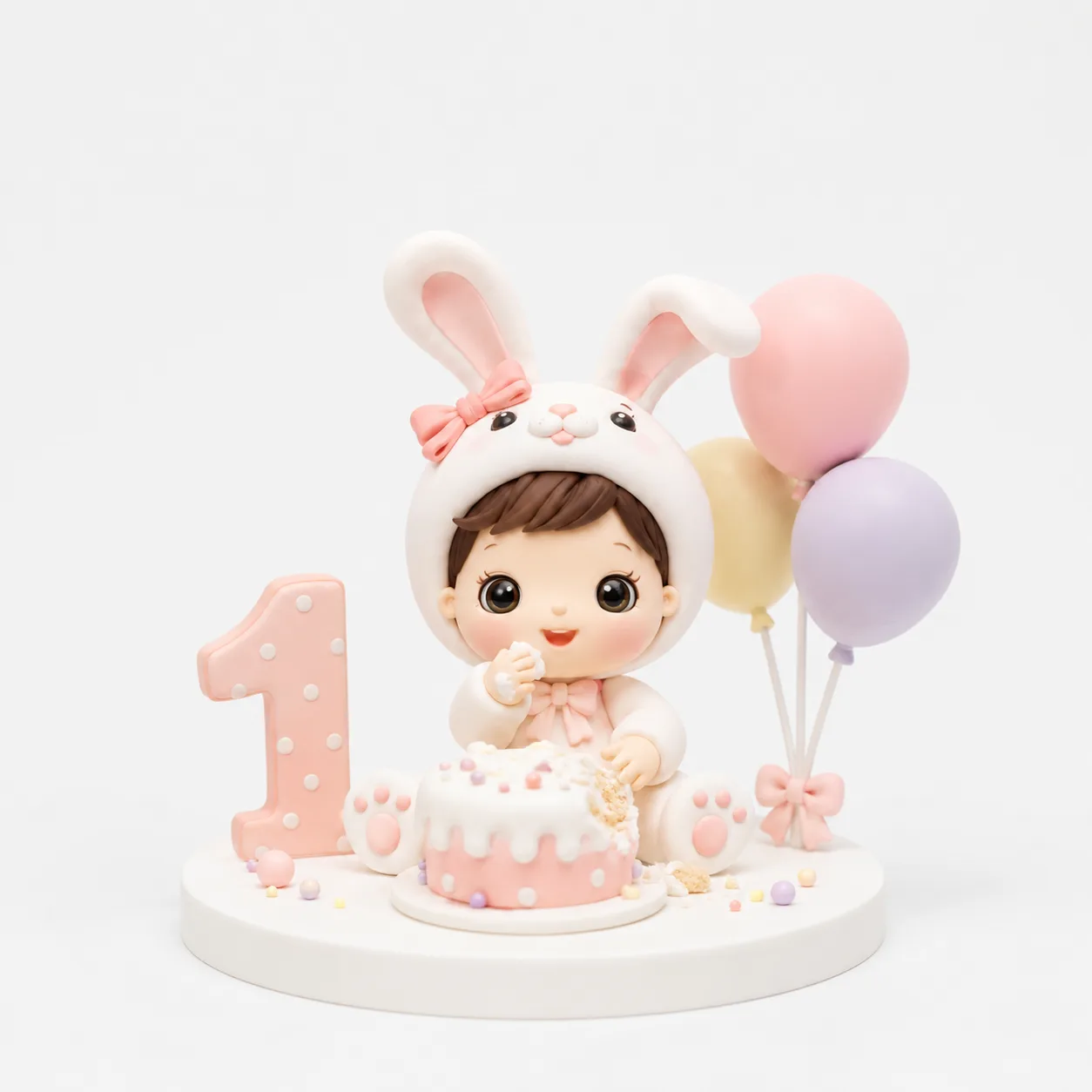 Bunny Costume Cake Smash Topper