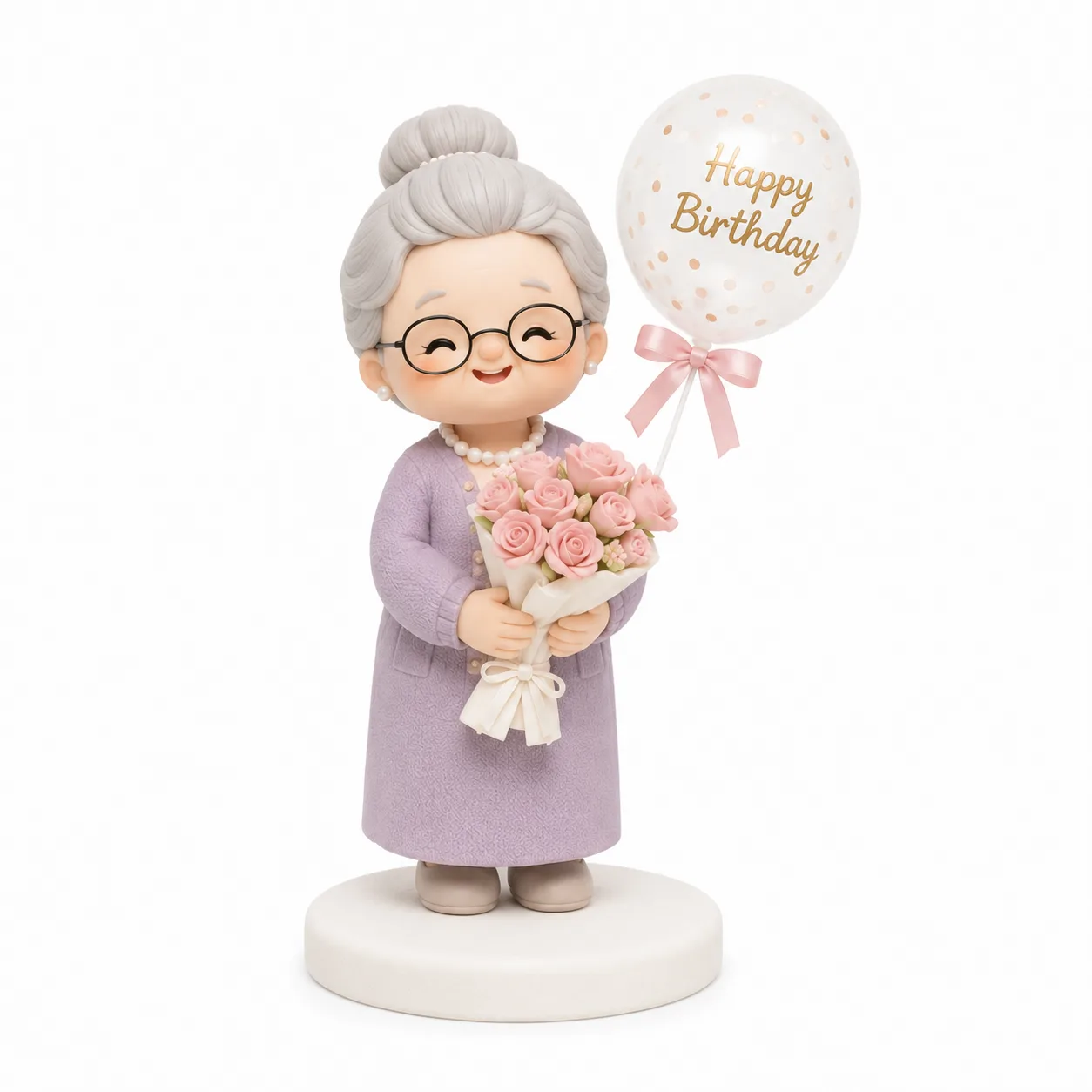 Rose Bouquet Grandma Balloon Topper