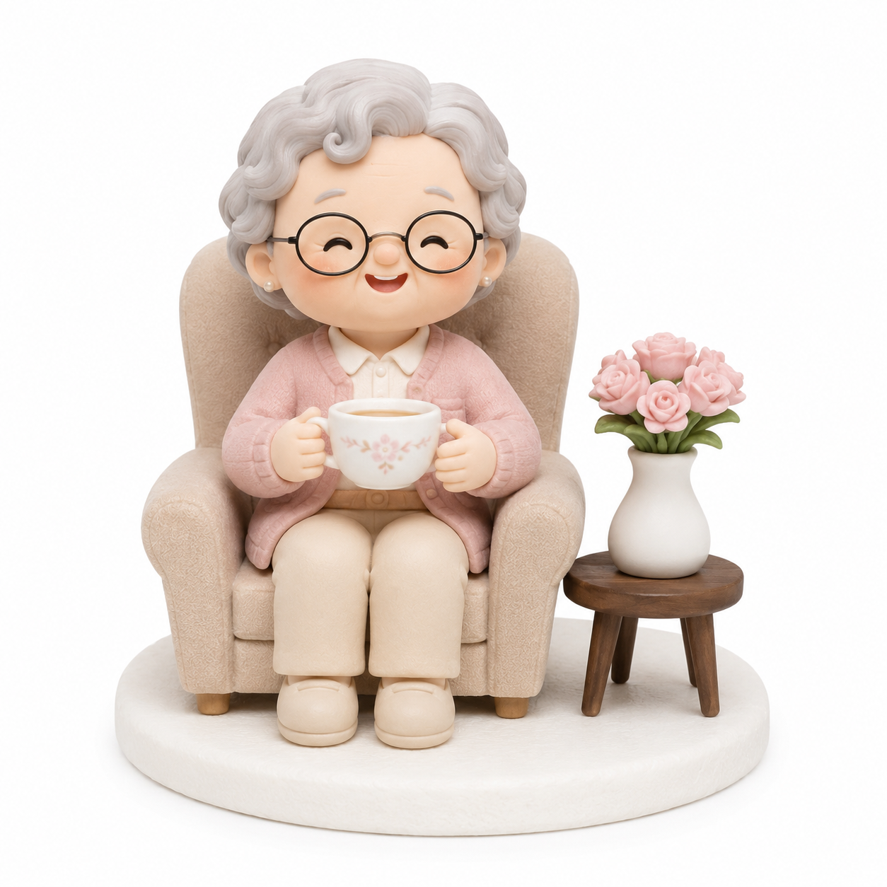 Tea Time Grandma Topper