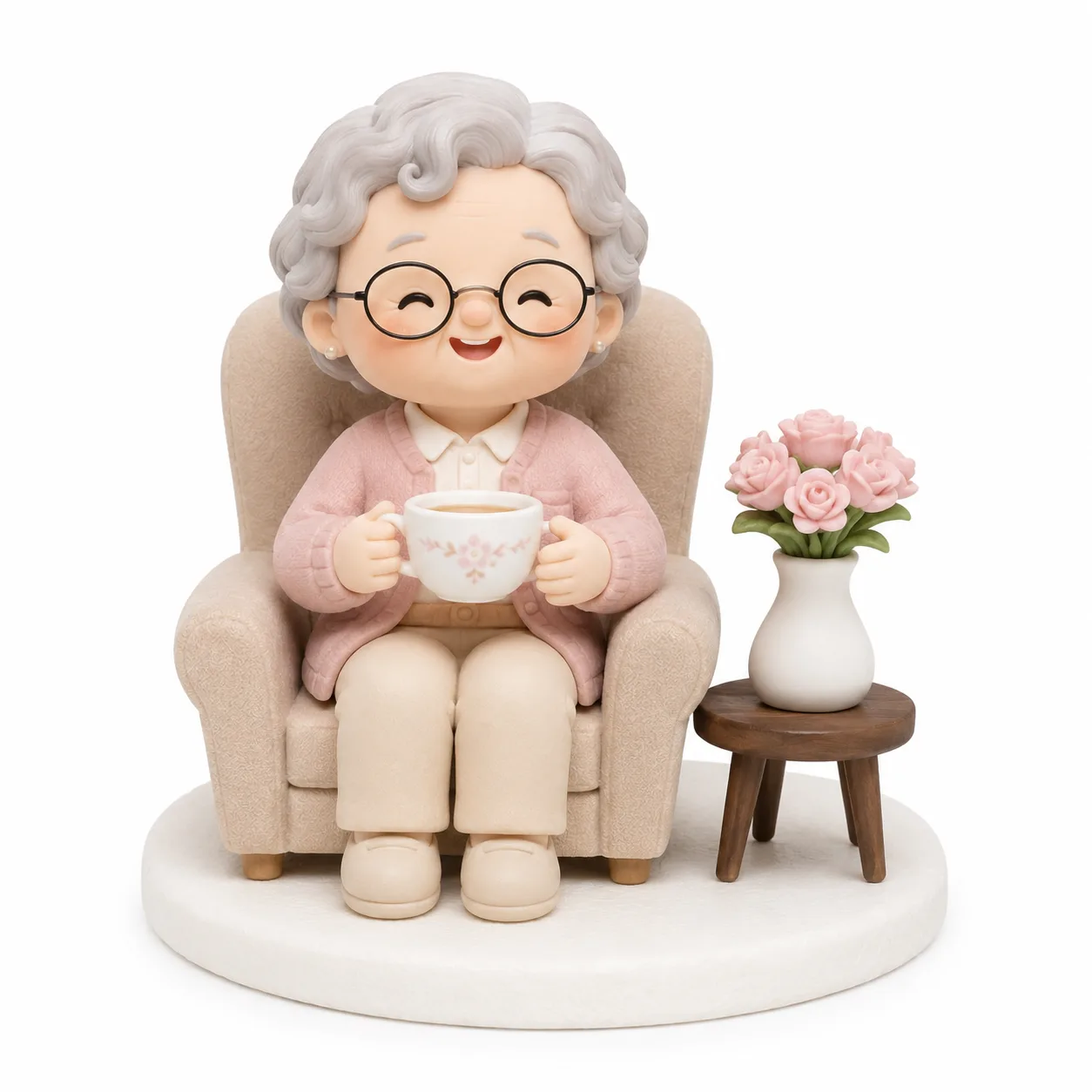 Tea Time Grandma Topper