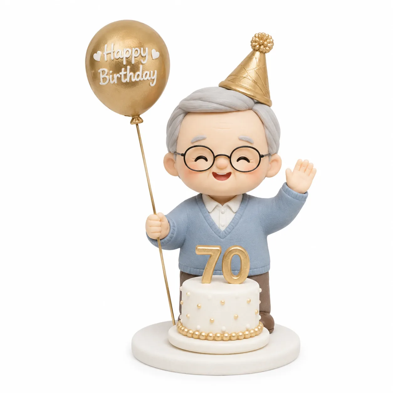 70th Birthday Grandpa Topper