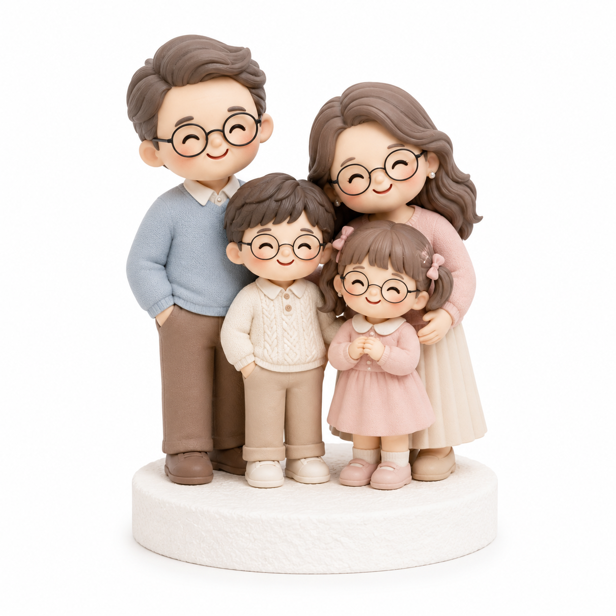 Family of Four Cake Topper