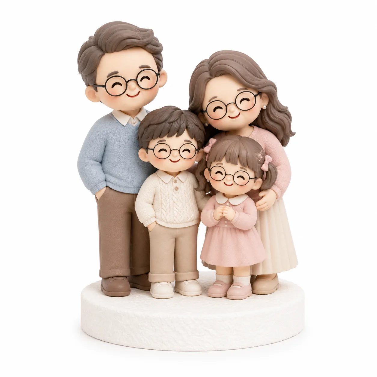Family of Four Cake Topper
