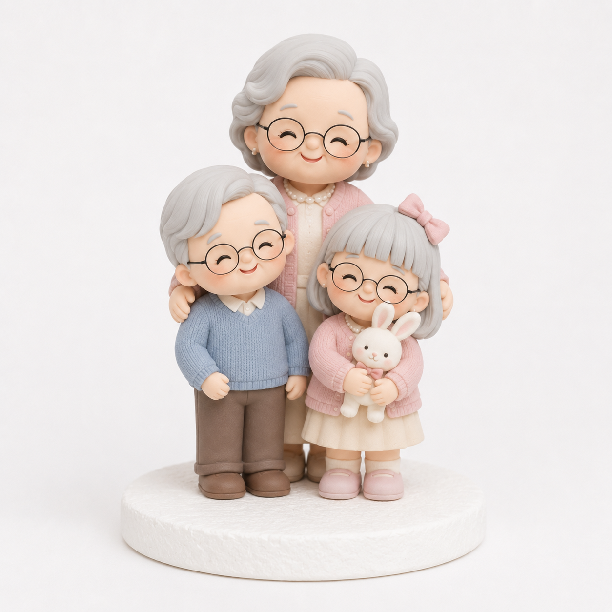 Grandparents & Bunny Girl Topper