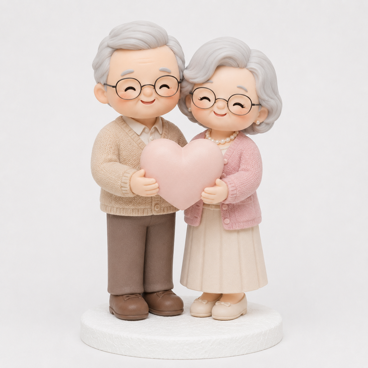 Grandma & Grandpa Heart Topper