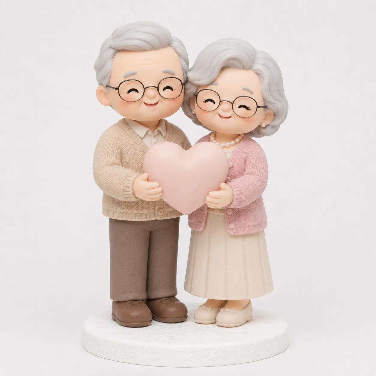 Grandma & Grandpa Heart Topper