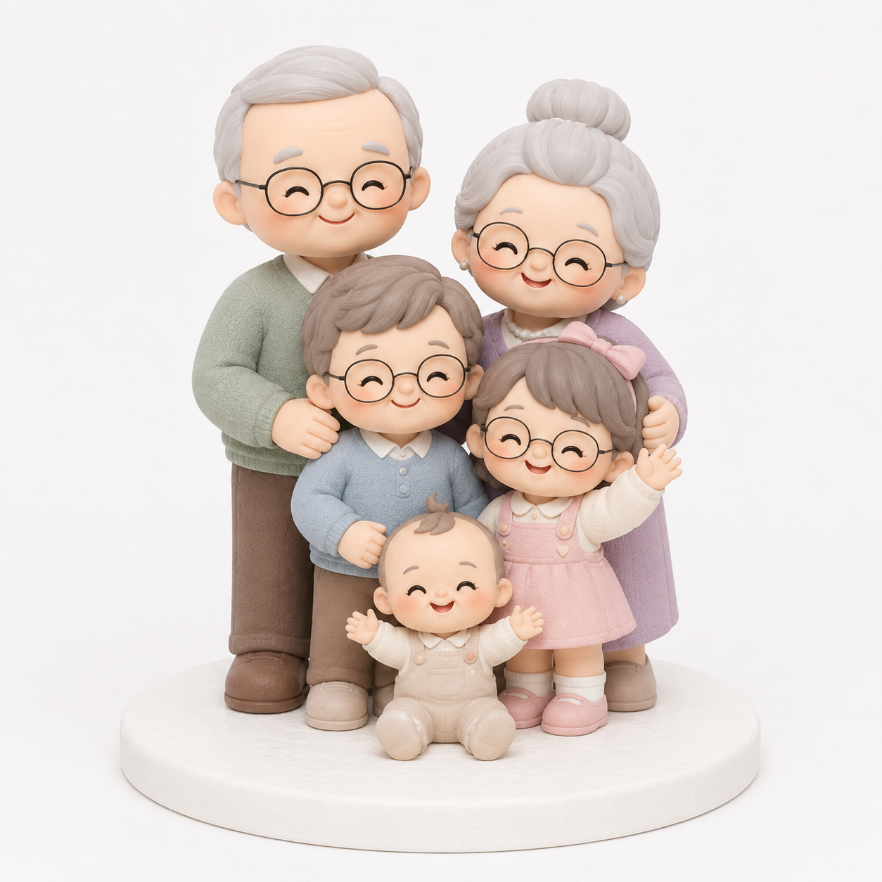 Three Generations Family Topper