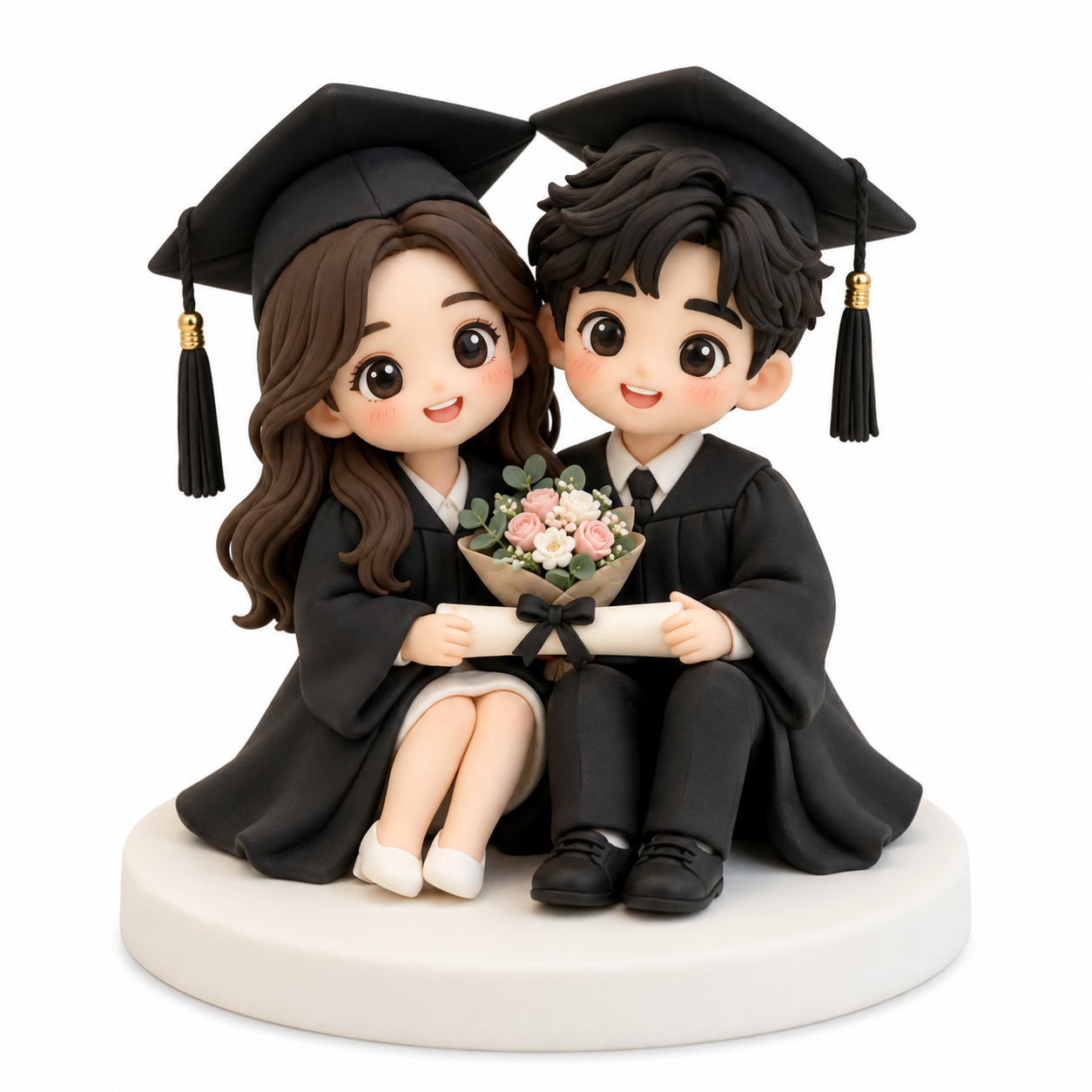 Graduation Couple Bouquet Topper