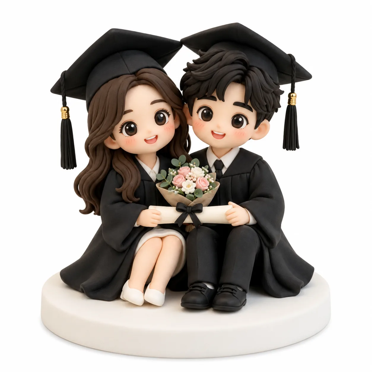 Graduation Couple Bouquet Topper