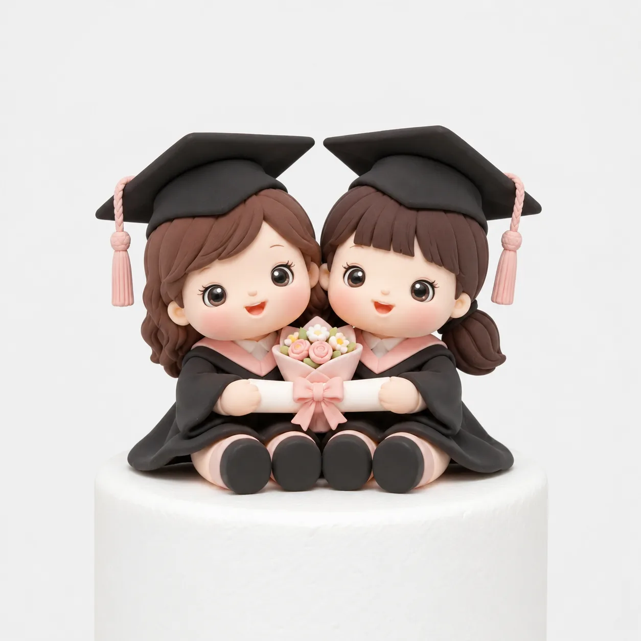 Twin Graduates Bouquet Topper