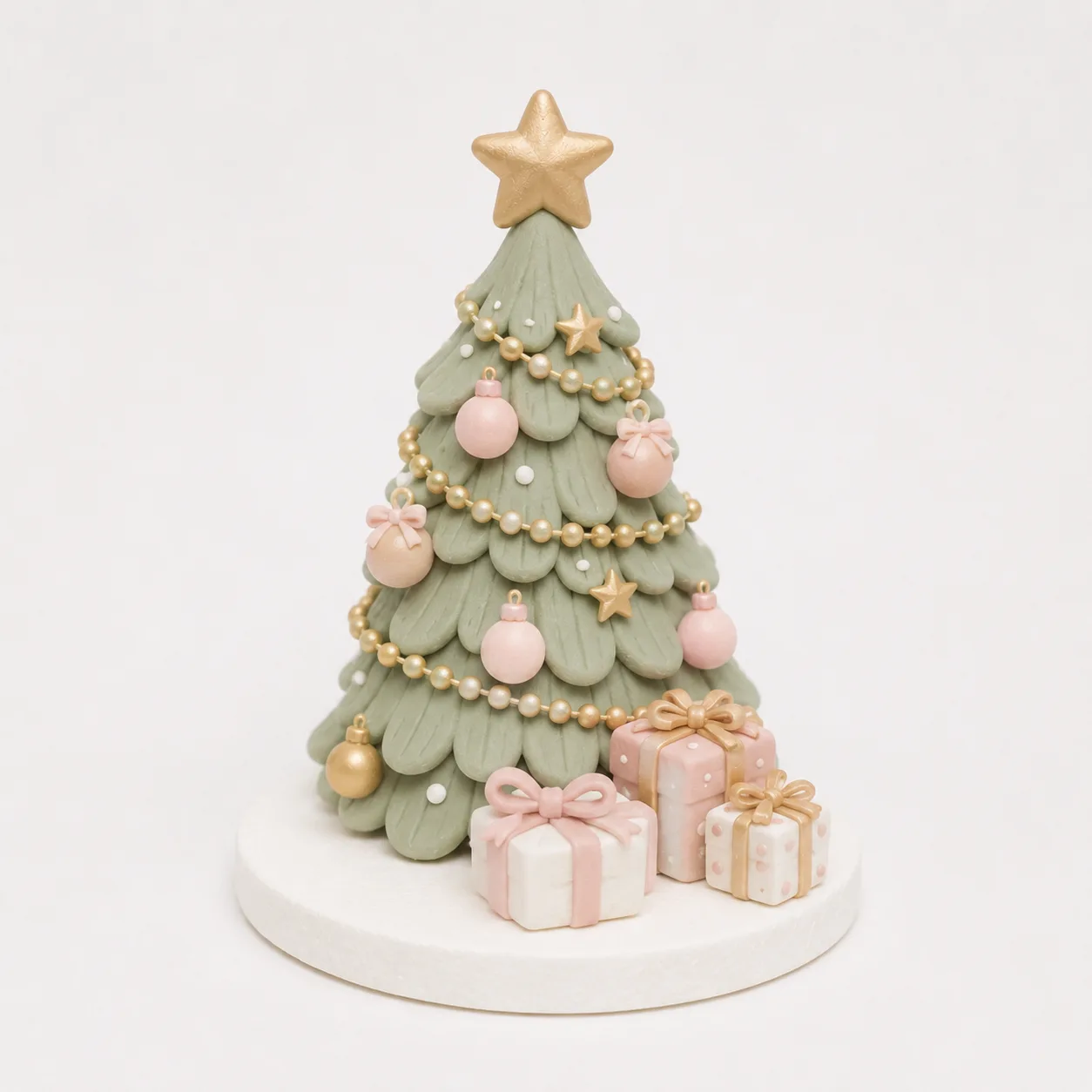 Golden Garland Christmas Tree Topper