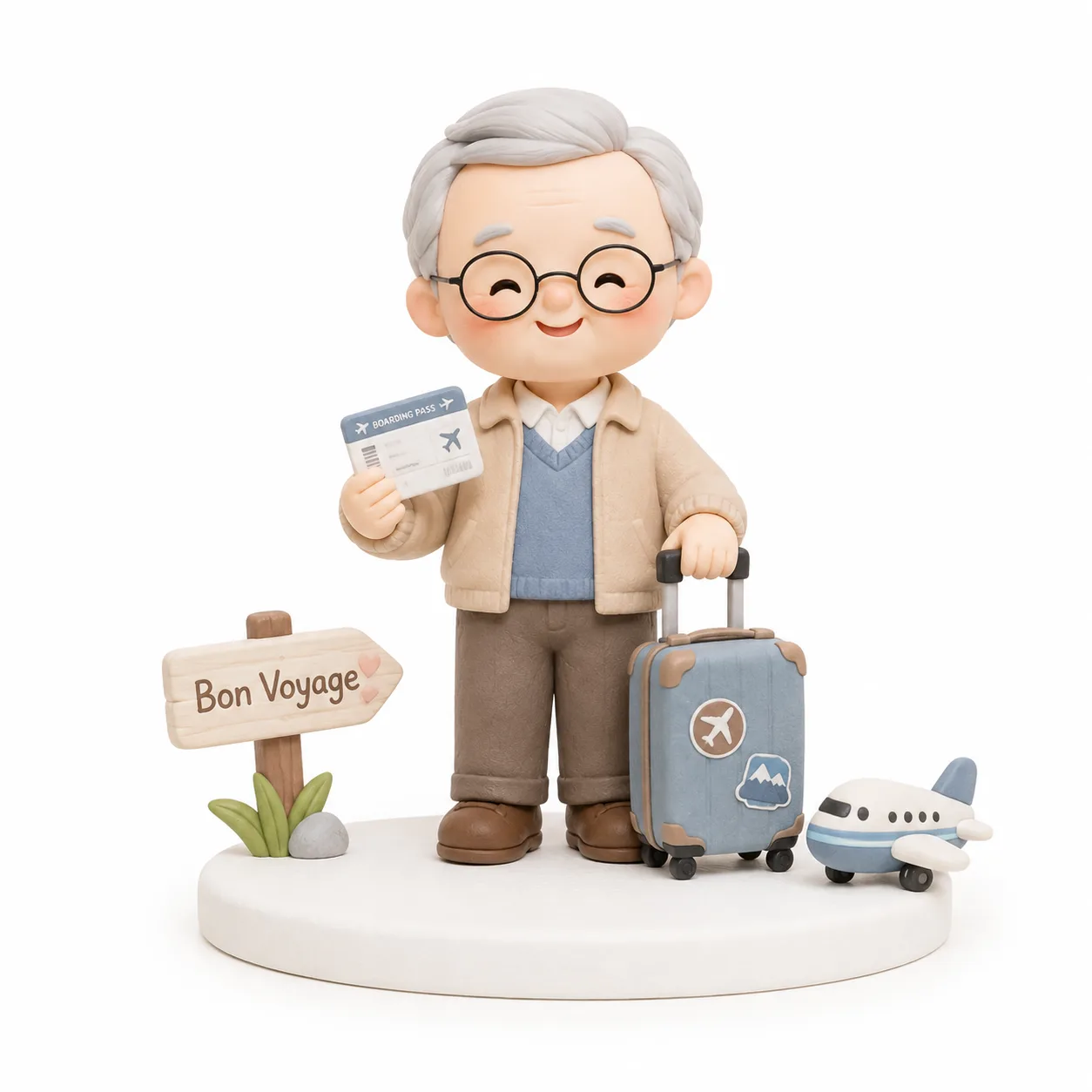 Grandpa's Bon Voyage Topper