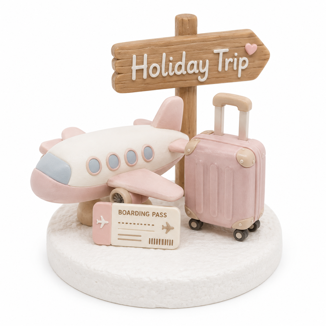 Pink Holiday Trip Plane Topper