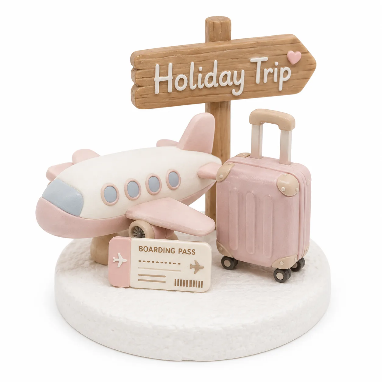 Pink Holiday Trip Plane Topper
