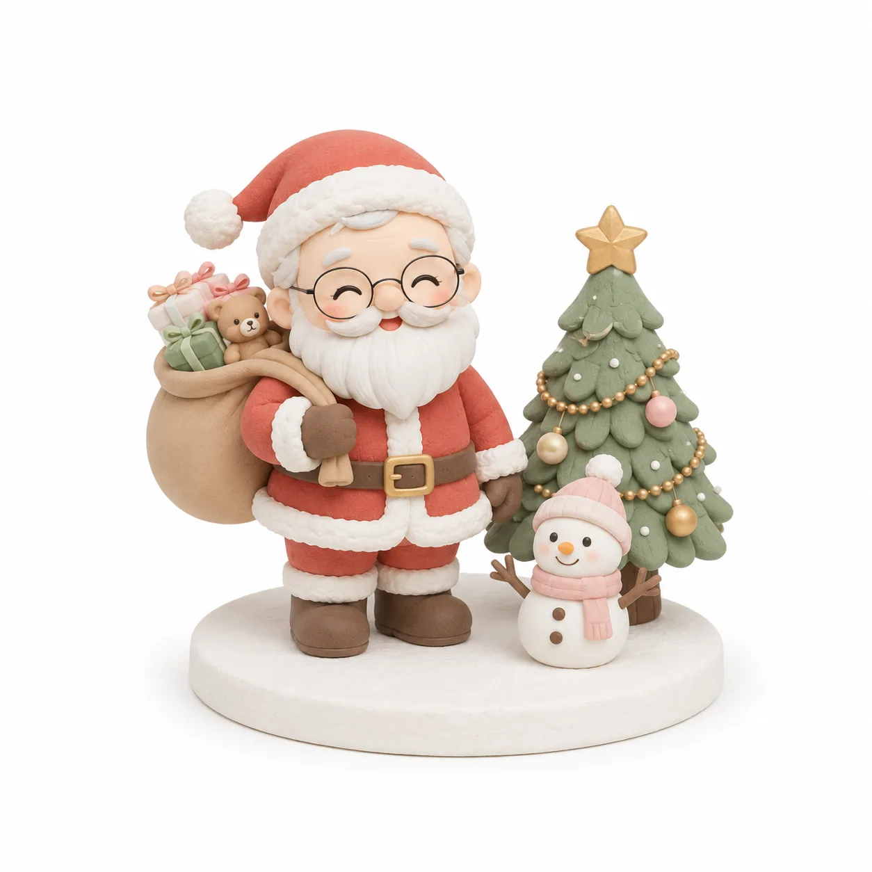 Santa & Snowman Christmas Topper