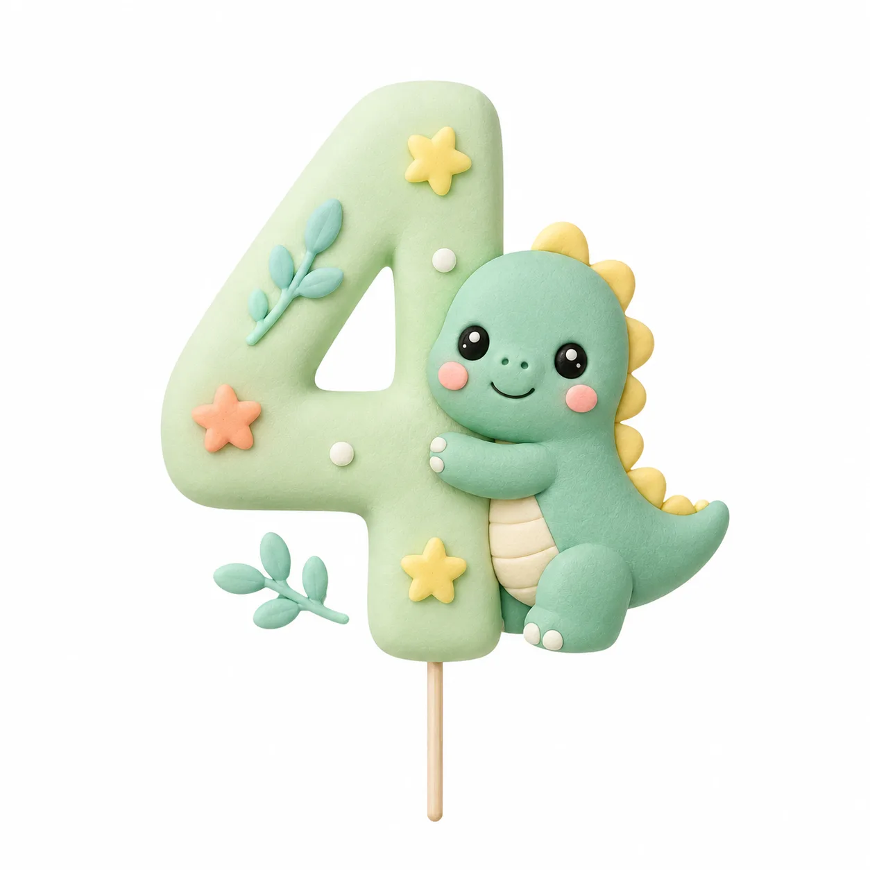 Dinosaur Number 4 Topper