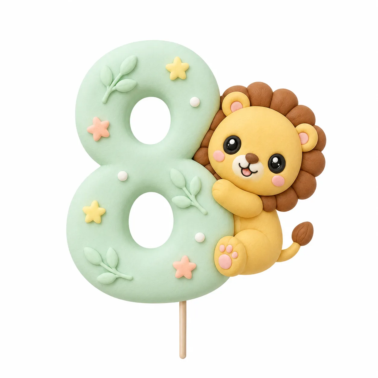 Lion Cub Number 8 Topper