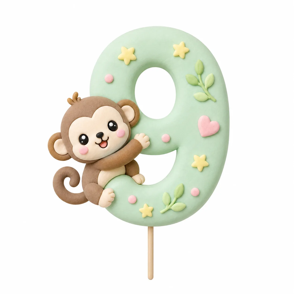 Monkey Number 9 Topper
