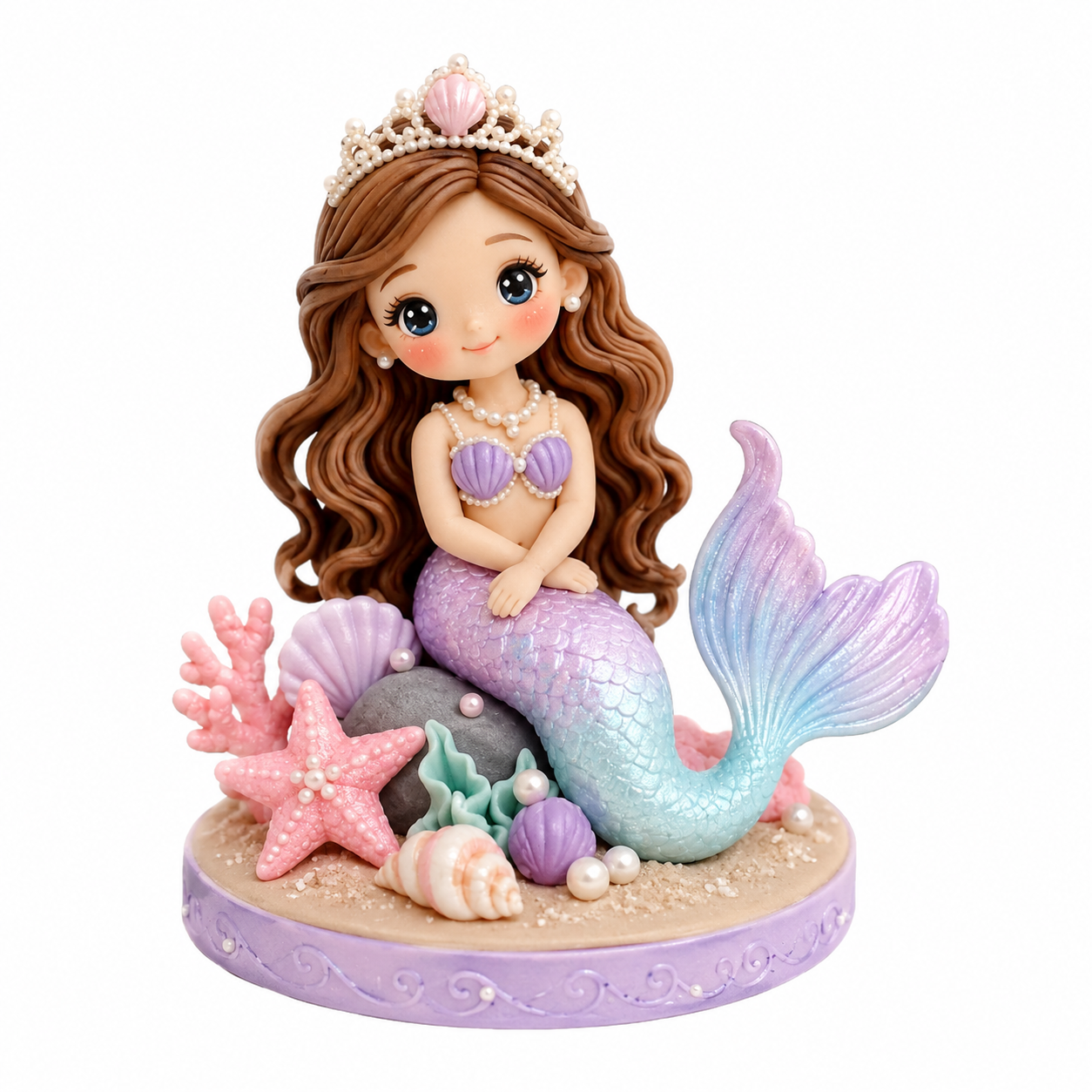 Pastel Mermaid Princess Topper