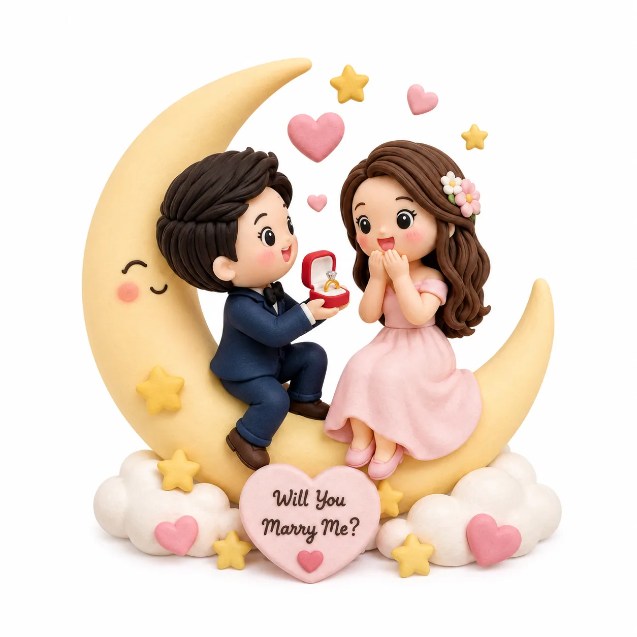 Moonlit Proposal Topper