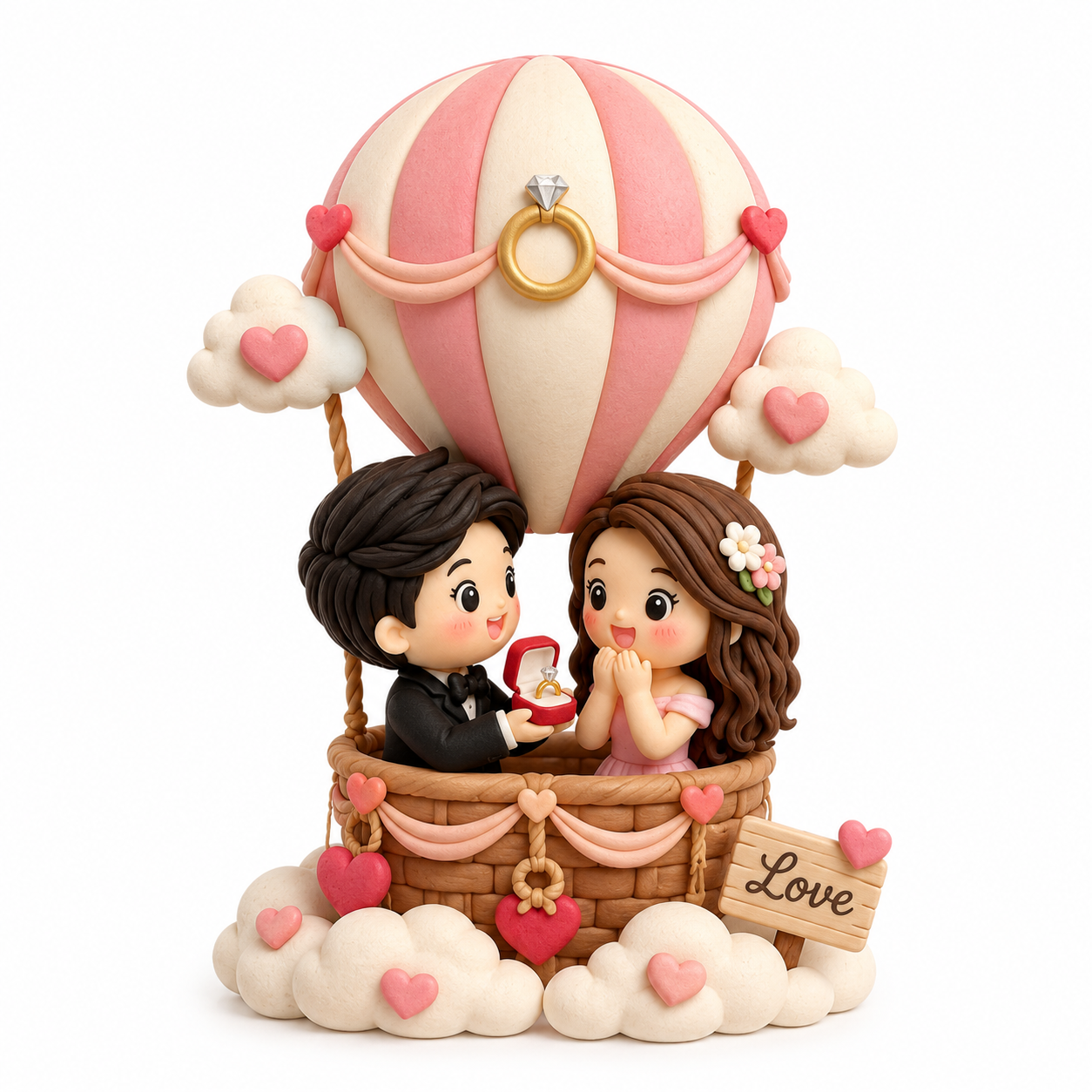 Hot Air Balloon Proposal Topper