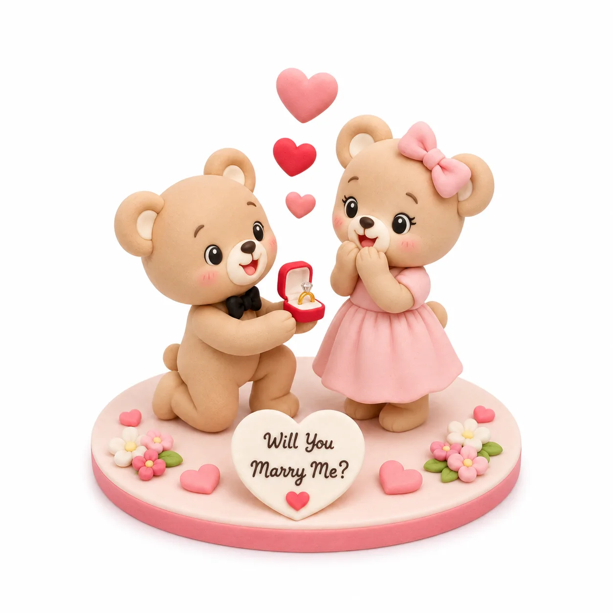 Teddy Bear Proposal Topper
