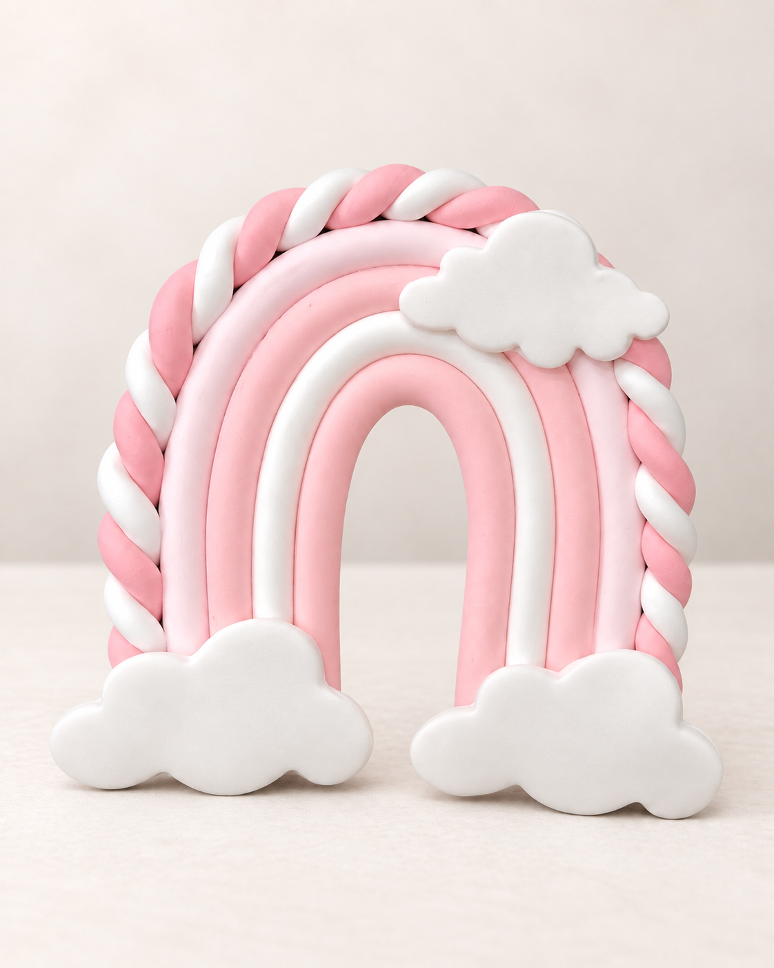 Rainbow Figurine Handmade Clay Cake Topper