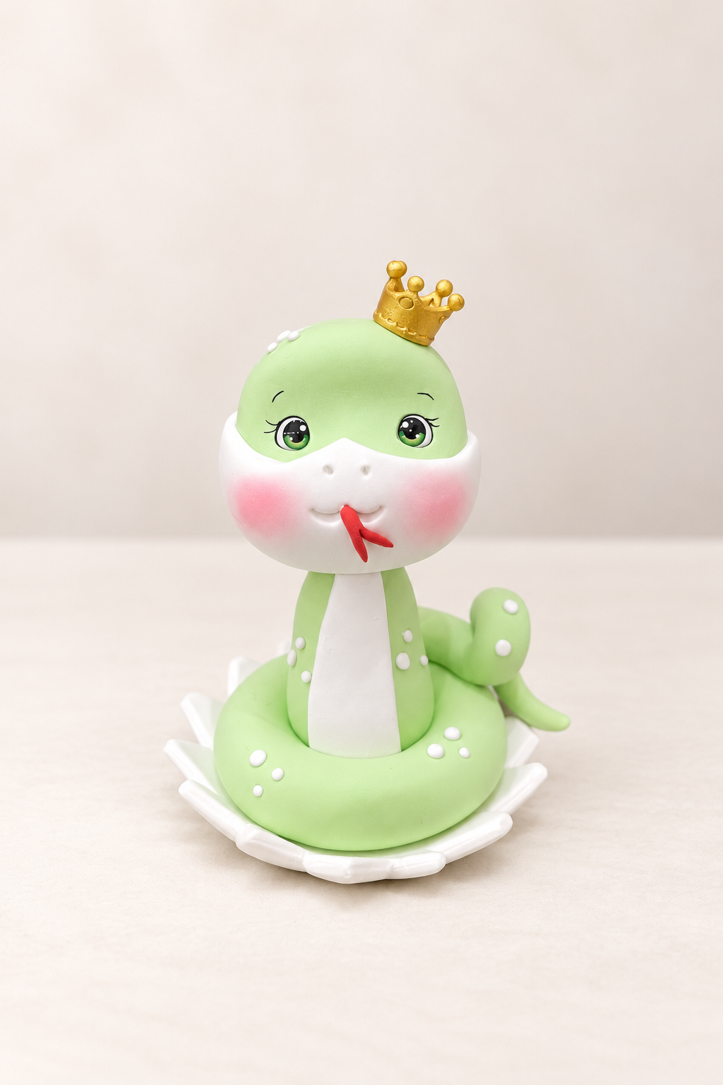 Snake Figurine Handmade Clay Cake Topper