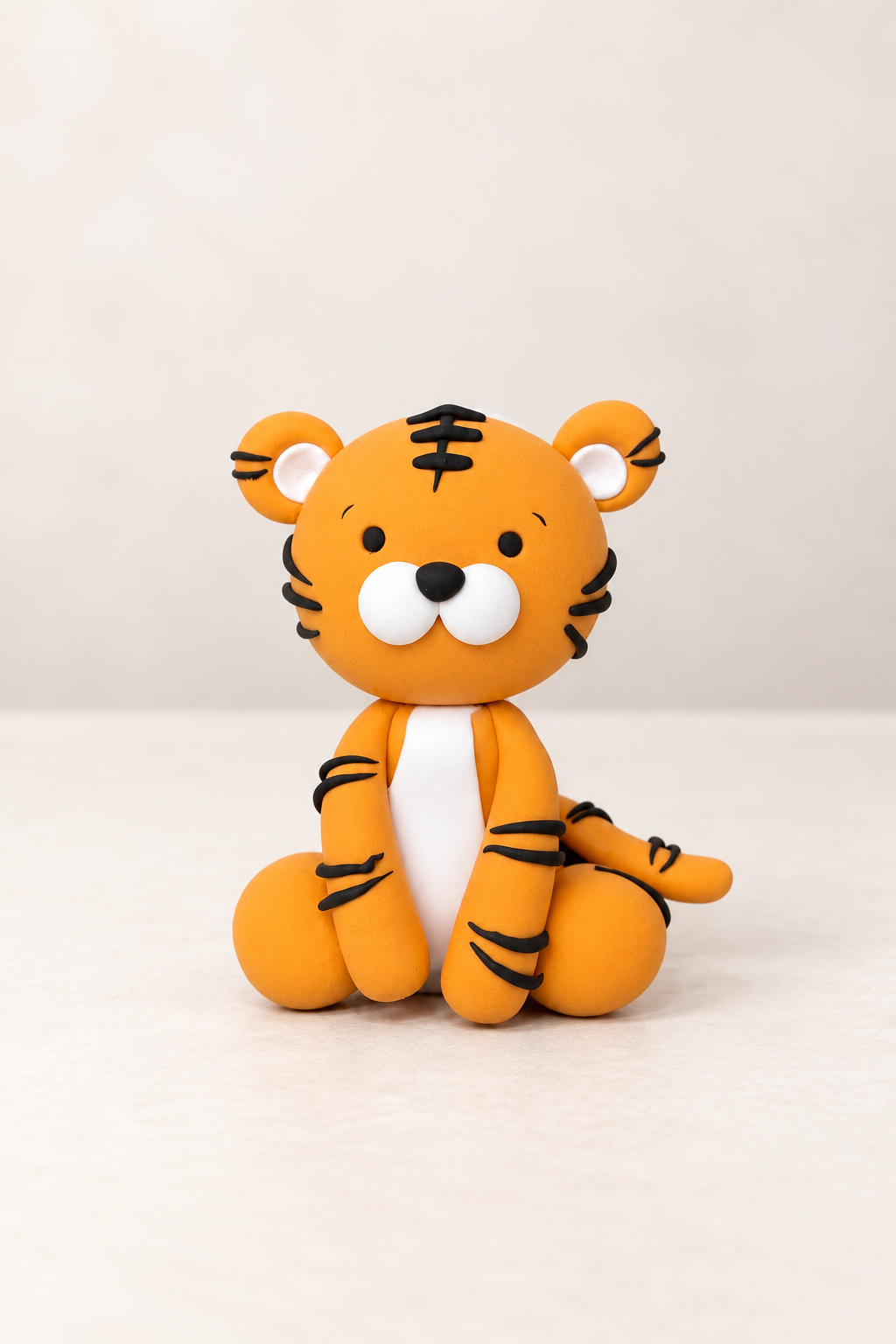 Tiger Figurine Handmade Clay Cake Topper