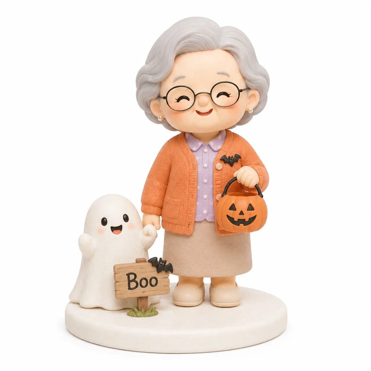 Grandma & Ghost Halloween Topper