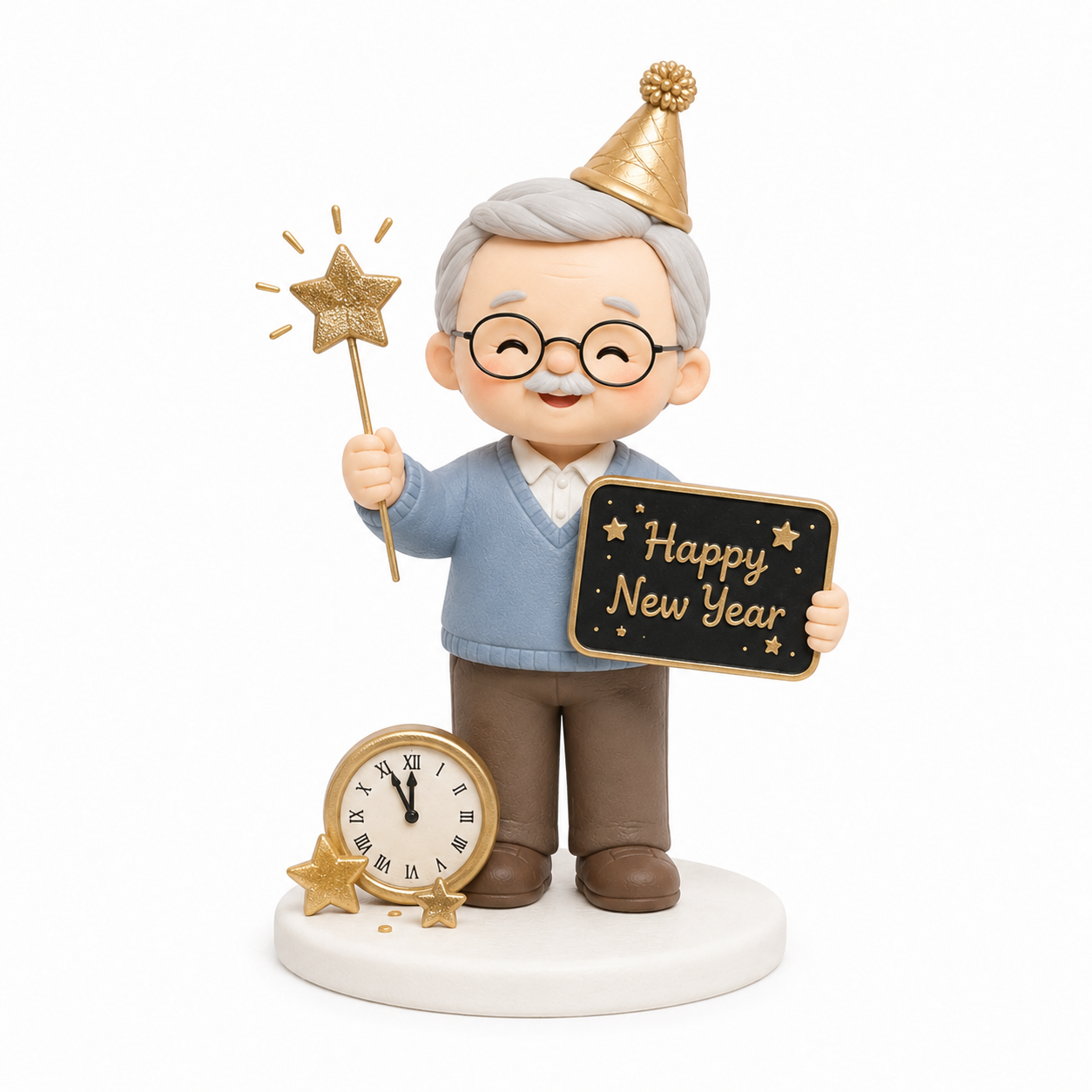 Grandpa's Midnight Countdown Topper