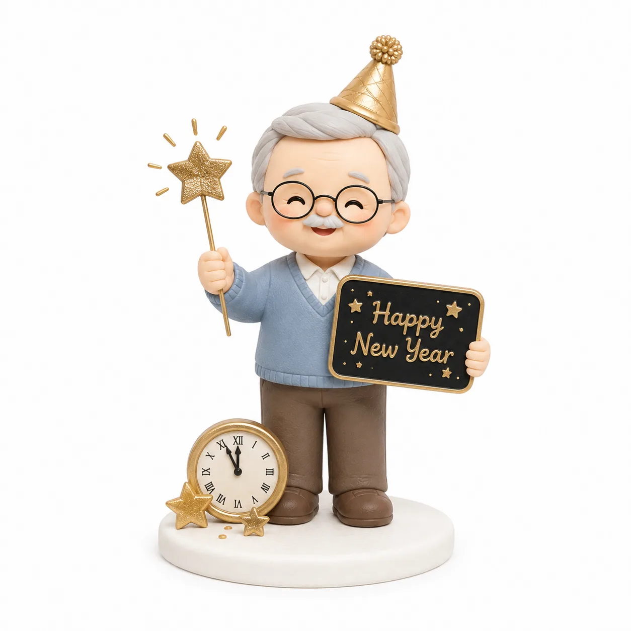 Grandpa's Midnight Countdown Topper