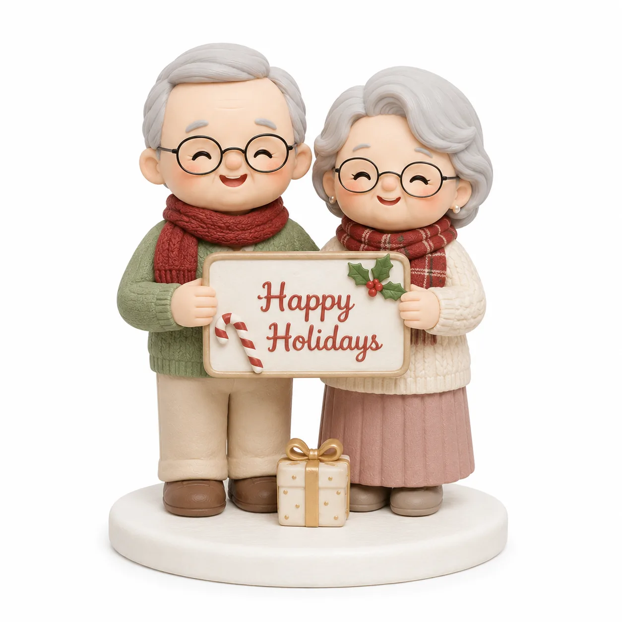 Happy Holidays Grandparents Topper
